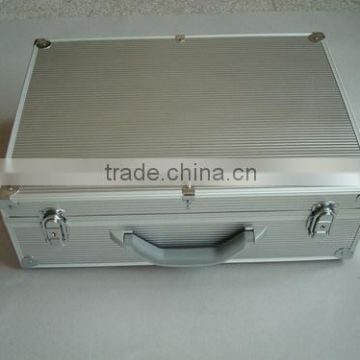 Aluminum tool case with elastic band,aluminum barber tool case with inner tray,hard plastic tool case