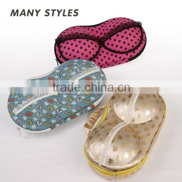 Junyan hot sell red dot with lace for travelling bra bag