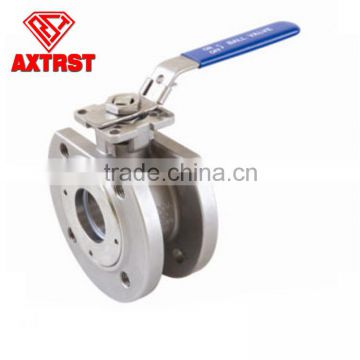 Stainless steel flange API wafer type direct mounting pad ball valve