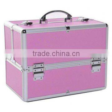 3-Tier Makeup Cosmetic Train Case Aluminum Box