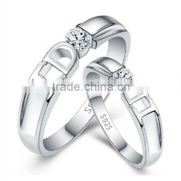 HDS17 925 sterling sliver fashion couples finger ring