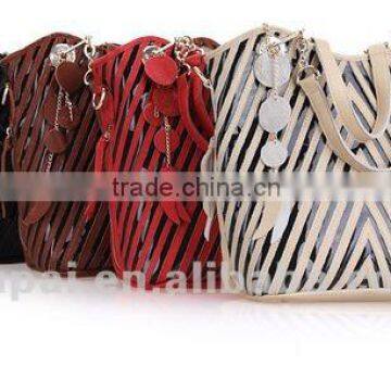 Designer fashion stripe tote bag