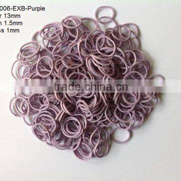 Purple color rubber band ring