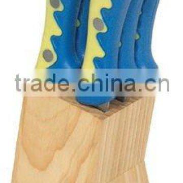 6pcs steak knife sets with wooden block