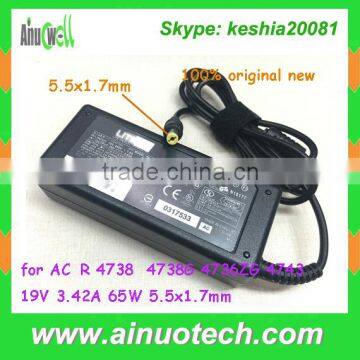 4738 4738G 4736ZG 4743 Laptop Charger for ACER 19V 3.42A 65W power adapter 5.5x1.7mm