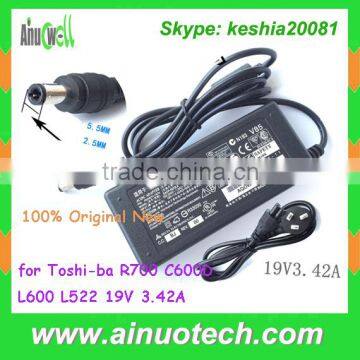 Charger for Toshiba R700 C600D L600 L522 19V 3.42A 65W Laptop ac adapter