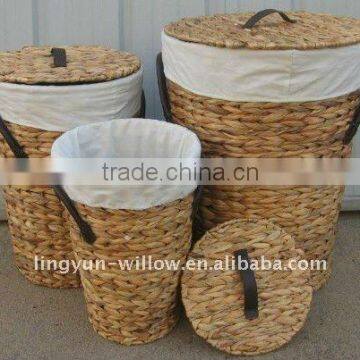 wicker Laundry Basket,water hyacinth laundry baskets