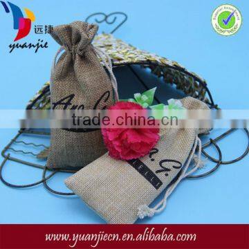 Promotional cheap custom printed small jute/burlap pouches