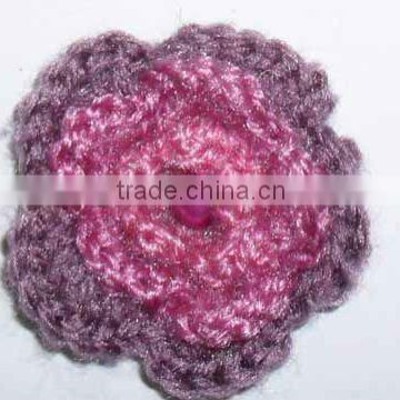 decorative knitted Crochet three layer flower pattern