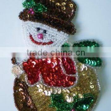 2015 Christmas sequin fabric decoration & applique patch