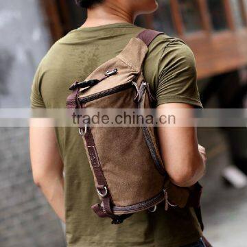 Male Canvas Waist Bag Outdoor Sport Single Shoulder Bag Casual Travel Bag photo-3