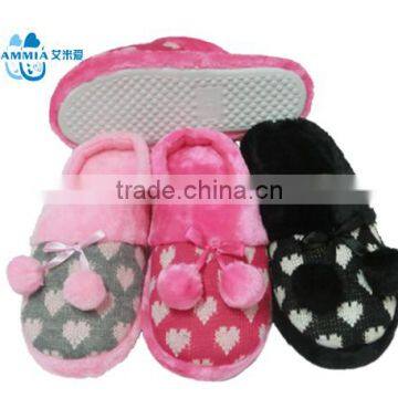 OEM Lady Winter Warm Cashmere Indoor Terry Plush Slippers photo-3