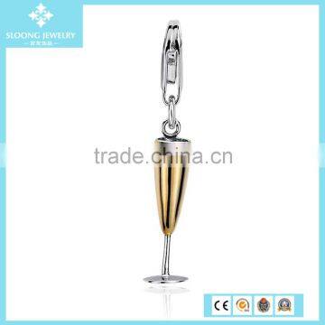 Silver Charms Champagne Flute Charm in Sterling Silver