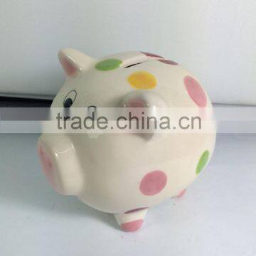 Cheap colorful ceramic coin bank custom piggy bank