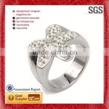 Logo carved own design male cool stainless steel ring stone model