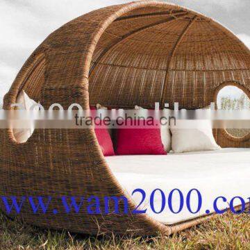 patio aluminum pe rattan sunbed for outdoor