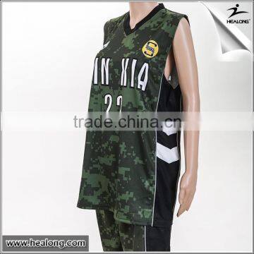 Sublimated Camo Blue Reversible Basketball Jerseys/custom Digital Camo Basketball Uniform photo-2