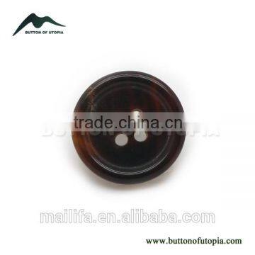 High End 4 Holes Real Brown Buffalo Horn Suit Button