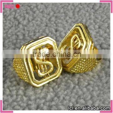 Simple design finger rings, men's wedding imitation gold jewelry ring