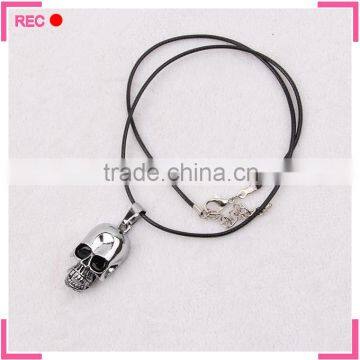 Fashion Jewelry Necklace With Skull Pendant, Leather Chain Latest Model Fashion Necklace photo-6