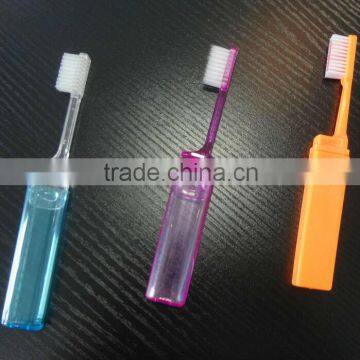 Wholesale Soft Plastic Folding Type Hotel Toothbrush