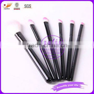 New design 6pcs black cosmetic brush sets