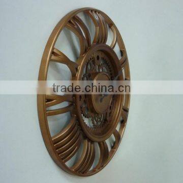 15 Inch Wall Decorative Plastic Copper Effect Clock photo-4