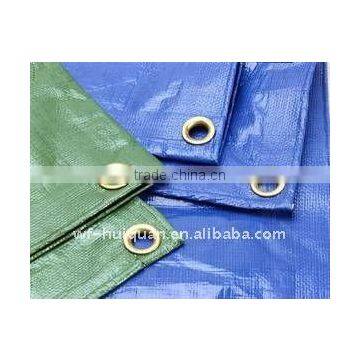 plastic eyelets tarpaulin with black triangle