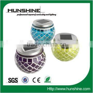 glass mosaic solar garden lighting for decorations