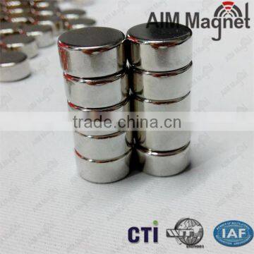 ISO/Reach,RoHs thin small disc/cylinder N52 Neodymium Magnet