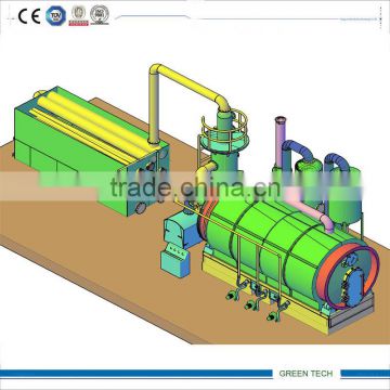 simple design and low price waste rubber pyrolysis to oil plant