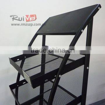 5-tier Solid Metal Floor Diamond Newspaper Display Holder photo-3