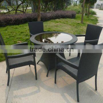 Modern Outdoor Wicker Furniture Stackable Garden Rattan Dining Chair(2042AC) photo-3