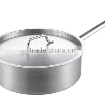 Two Handle Sauce Pan Saucepan Cooker Family Restaurant Hotel Usage Shot Body Stainless Steel Soup Pot With Lid photo-3