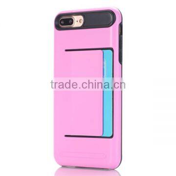Wholesale Slim TPU + PC Combo Mobile Phone Case With Card Slot for IPhone 7 Plus photo-5