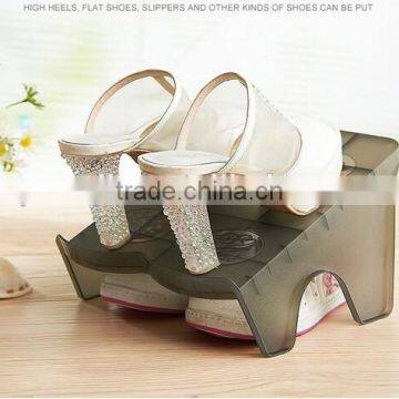 Multi-Function Double Layer Plastic Shoe Rack photo-3