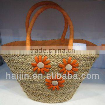 natural seagrass handmade fashion female bag