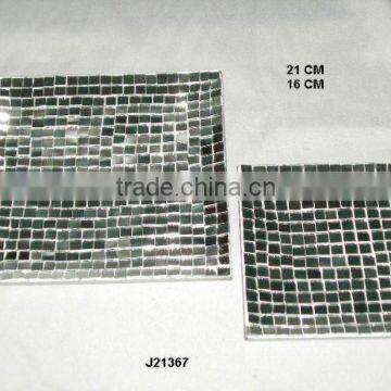 Glass Mosaic Iron plates in Square shape