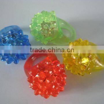 silicone material two led jelly finger ring