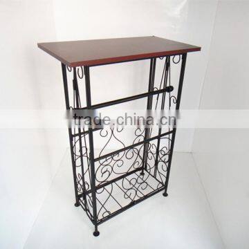 Metal Frame Iron Brace French Style Kitchen Bathroom Side Table photo-4