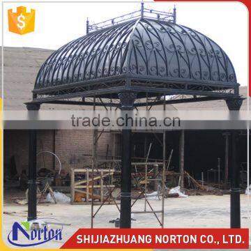 Simple design four pillars square gazebo iron garden NTIG-304A