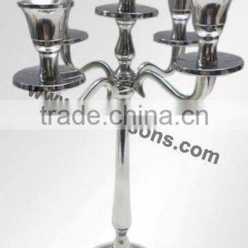 Aluminum Candelabra 5 Candle, Candelabra, Chandle Holder, Wedding Candelabra photo-2