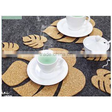 Leaf Shape Personalized Cork Place Mat photo-2