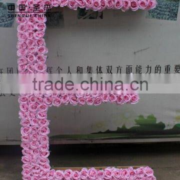LOVE Style Artificial Flower Wall,rose Flower Wall for Wedding