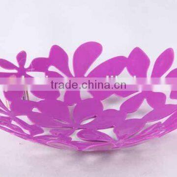 Flower shaped plastic fruit dish fruit basket