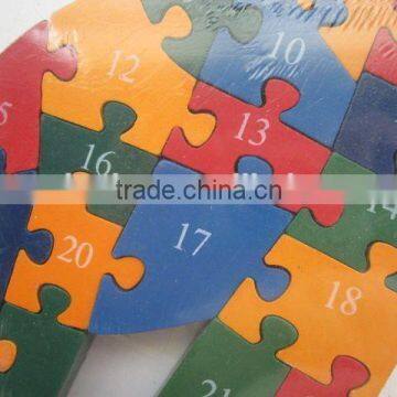 Educational Toy Colorful Wooden Puzzle/Giraffe Shaped Building Blocks photo-2