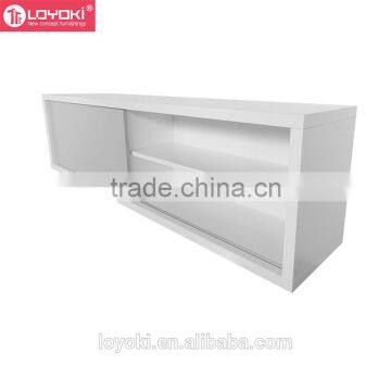 New Design MDF Wood Wall-mounted Modern Wall Bookshelf With Sliding Door Floating Shelf photo-4