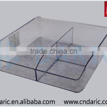 Fridge plastic Storage box with 3 grids