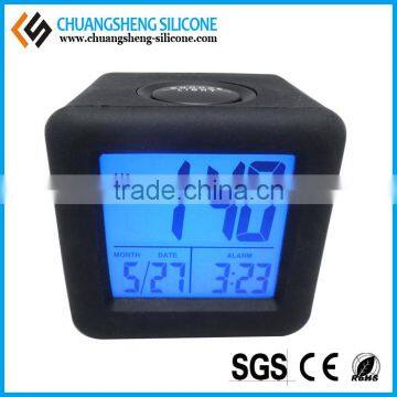 Exquisite table alarm clock, silicone promotional clock,, wholesale clock