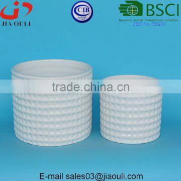 BSCI Audit Factory Home and Garden Decor Pineapple Shape Ceramic Plant Pots With Square Lattices photo-6